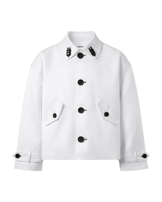 White D-Beetle Jacket Caotus Astoud