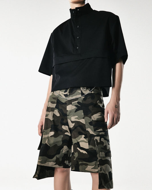 Camouflage Cargo Khaki Shorts