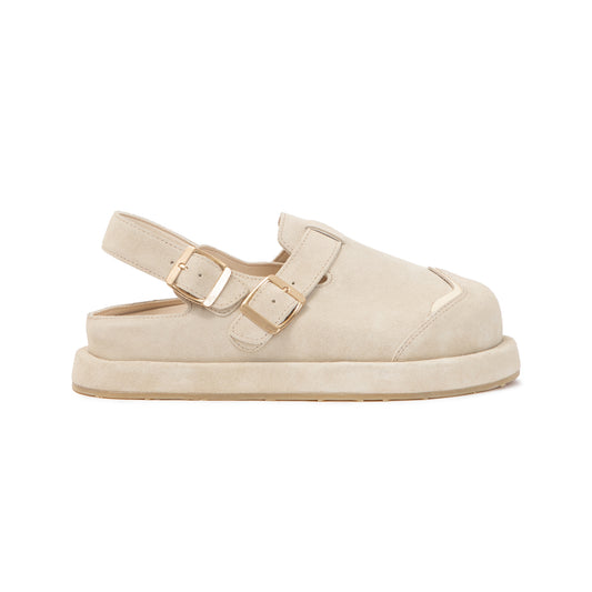 the-wolf-tan-suede-low-clog-sandals thewolf astoud