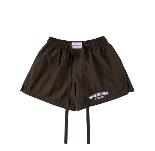 “whenever” wrinkled nylon ss25 shorts whenever atelier astoud