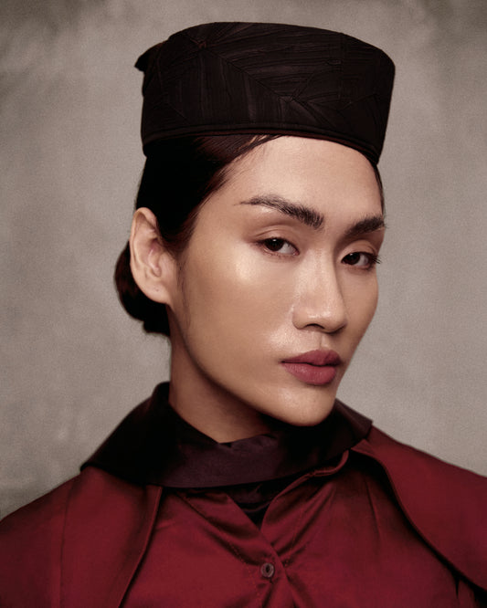 Black Tân Định Vietnamese Traditional Headdress AN HERITAGE ASTOUD