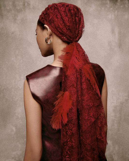 Rivière Saigon Lace Turban AN HERITAGE ASTOUD