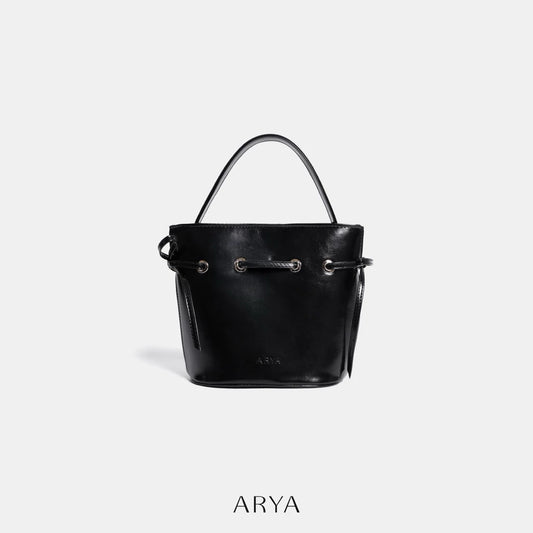 Black Bow Sides Bucket Bag