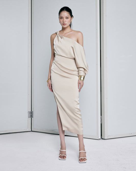 champagne-silk-asymmetric-dress-FORTYTHREE-ASTOUD