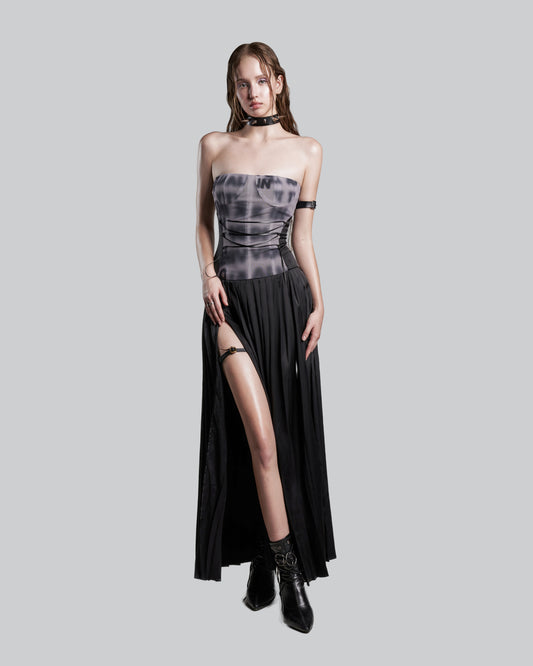 iunu-drawstring-front-slit-pleated-dress tatichu astoud