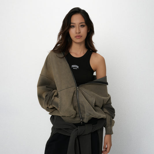 hd8-introverse-double-zip-hoodie-sand-wash fnos astoud