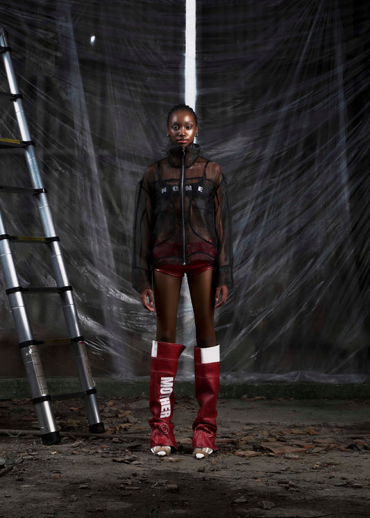 None See Through Oversized Jacket Tatichu Astoud