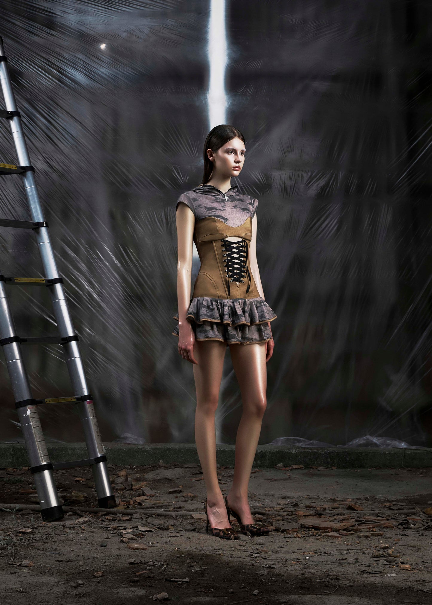 None Hoodie Corset Dress Tatichu Astoud