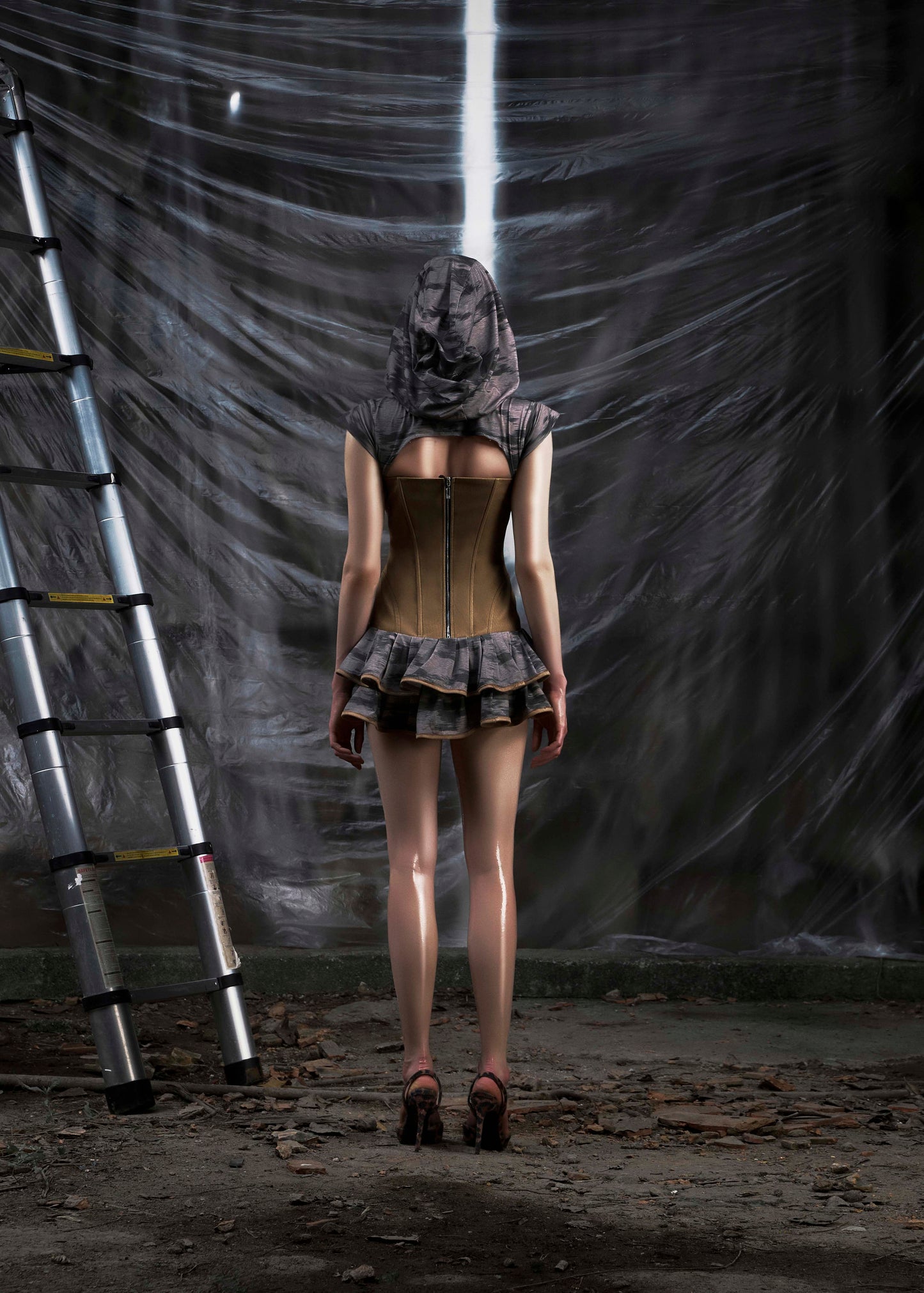 None Hoodie Corset Dress Tatichu Astoud