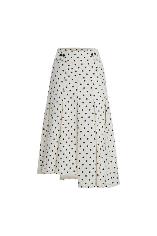 Cream Polka Dot Ribambelle Skirt parrey astoud